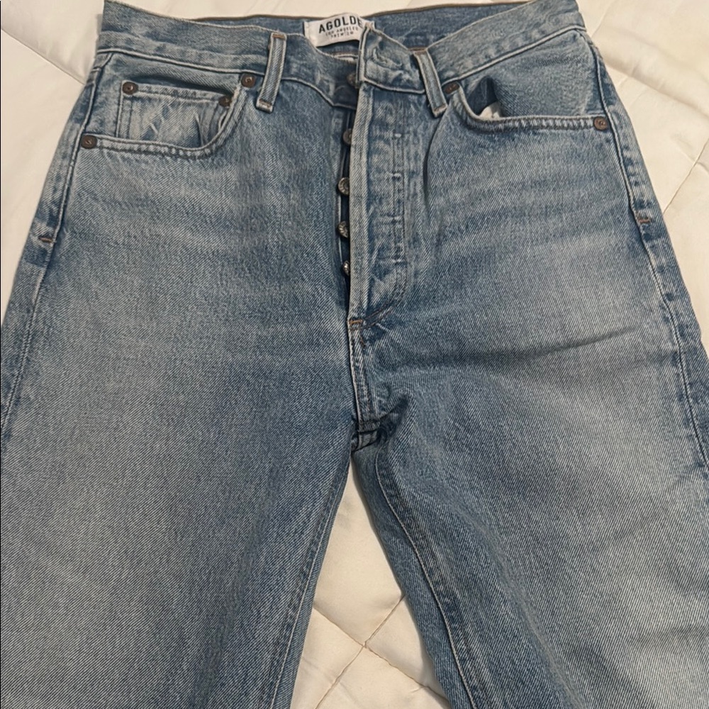 AGOLDE Women’s Blue Jeans Riley crop sz 25